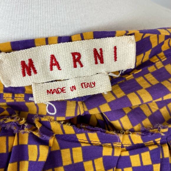 Marni Checkered Peplum Tank Top Size 42/6 - Picture 9 of 10